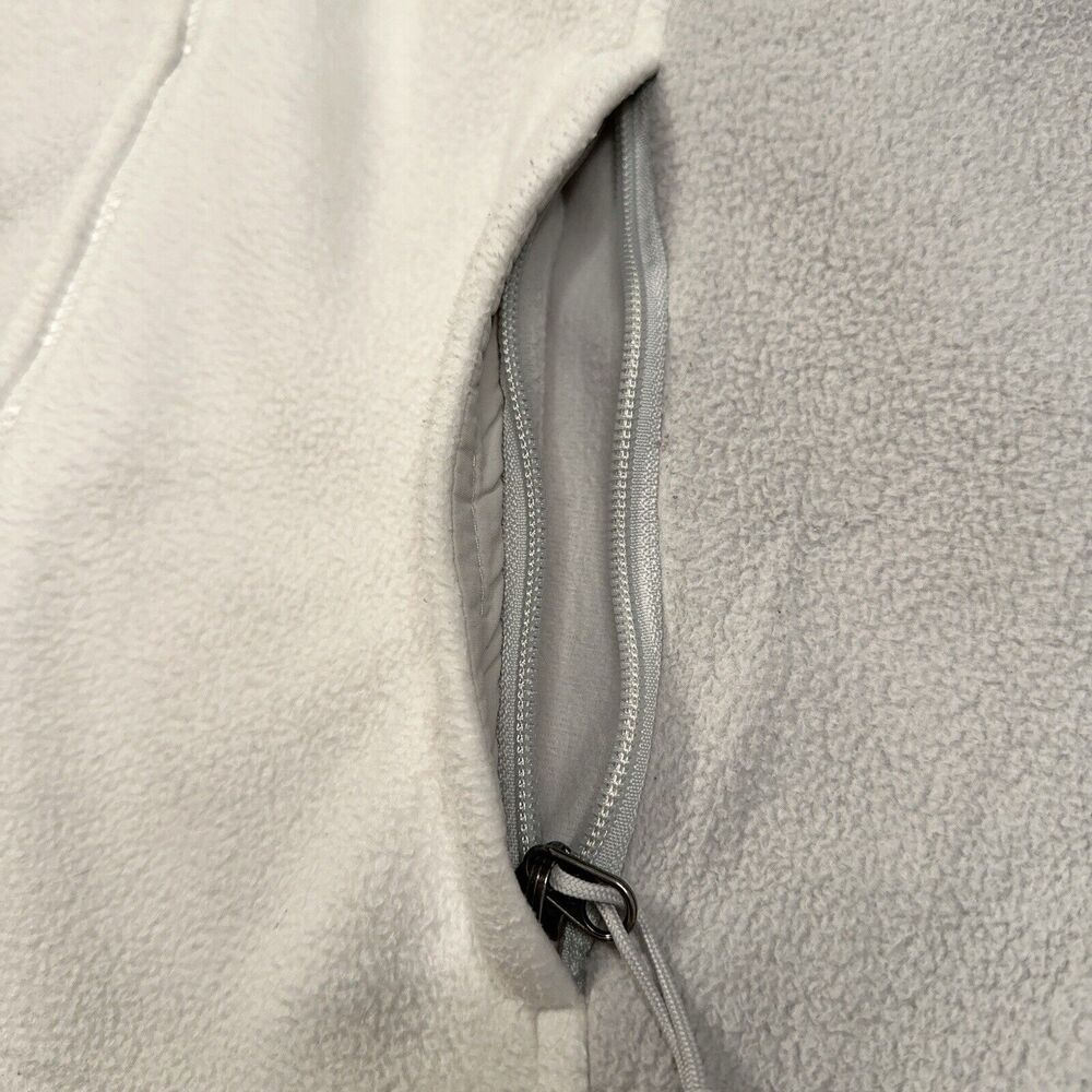 The North Face Jacket Women's Small White Gray Fleece Full Zip Polartec - Picture 8 of 12